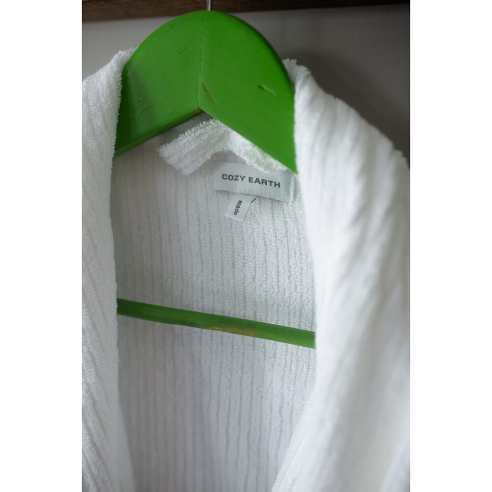 Cozy Earth Ribbed Terry Bath Robe Small NEW - Picture 3 of 5